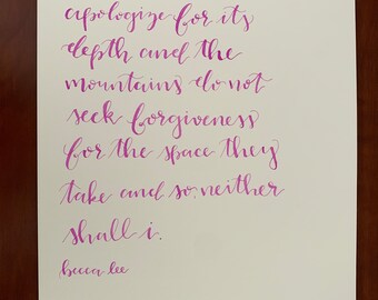 Watercolor Calligraphy