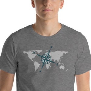 Compass Rose World Exploration camiseta unisex de manga corta