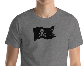 Pirate Skull And Crossbones Jolly Roger Black Flag T-Shirt