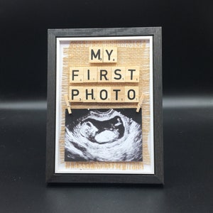 BABY SCAN - Fotorahmen - Babypartygeschenk - Babyankündigung - Ultraschallrahmen - Schwangerschaft offenbaren - Geschenk für neue Eltern - Geschenk für Großeltern