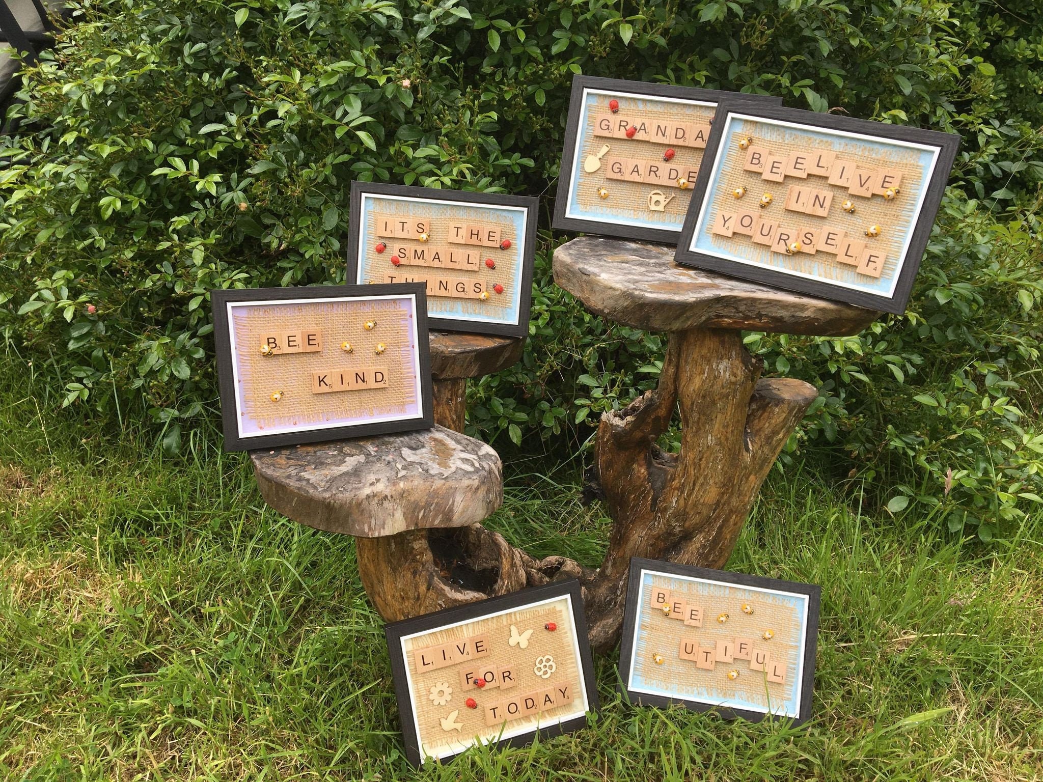 SCRABBLE FRAMES - Sentiments / Affirmation Pictures - Decorative frame - Motivational Decoration