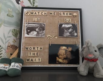 BABY DEVELOPMENT FRAME - Baby Growth Record - Baby Shower Gift - New Parent Gift - Grandparents Gift - Baby Growing Tracker