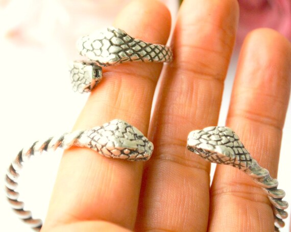 Snake cuff ring Python Cuff anaconda Bangle reptant Bangle Reptile Lizard Ring, Boa Bracelet king cobra ring wild animal Jewelry