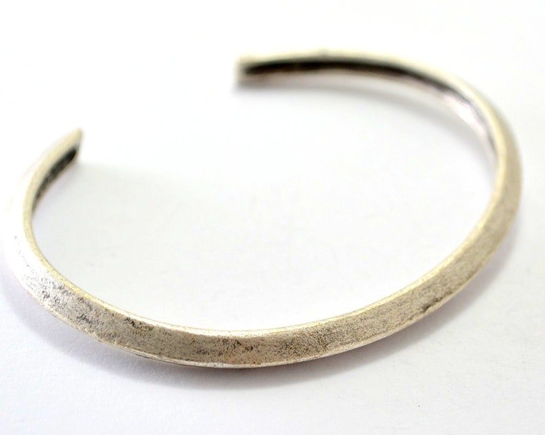 Ladies Classic Solid Textured Bracelet Cuff Bangle minimal design Slim Cuff Bangle open bangle Brushed Silver Custom Bespoke Cuff 6