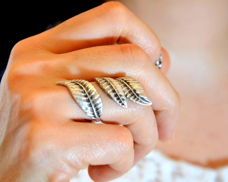 Wrap leaf ring Greek Goddess Ring 26 Roman Olive Branch ring Ivy silver Ring Boho peace Ring Plant Branch sapling leaves bohemian ring