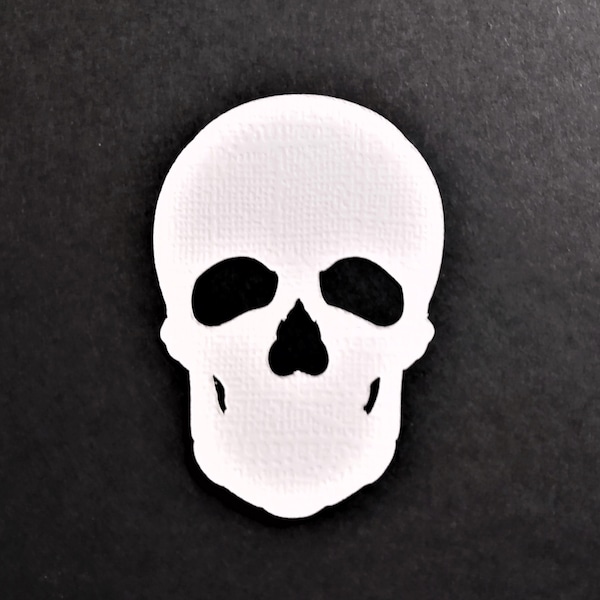 Skull Halloween Die Cuts - Cardstock Scrapbooking Embellishments (6 Pieces)