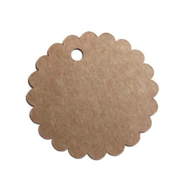 25 Pieces Scalloped Round Gift Price Tags NO Strings Included Cardstock Die Cuts Perfect For Any Gift Occasion Embellishments