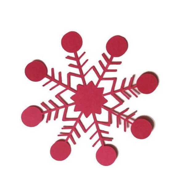 Snowflakes Winter Christmas Die Cuts - Cardstock Scrapbooking Embellishments (6 Pieces)