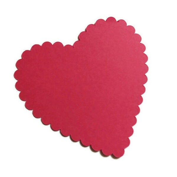 Hearts Valentine Die Cuts - Cardstock Scrapbooking Embellishments (6 Pieces)