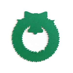 6 Pieces Christmas Wreath Die Cuts Cardstock Scrapbooks Greeting Card Toppers Journals Embellishments