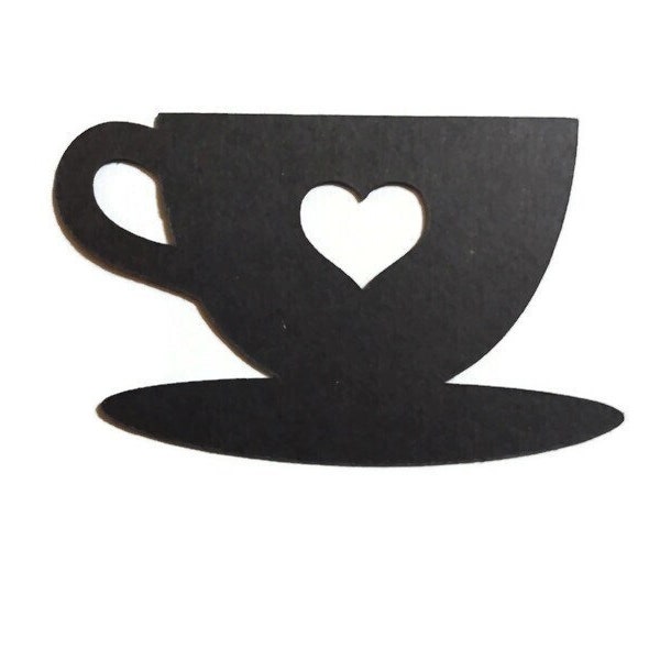 6 Pieces Coffee Tea Cup Die Cuts Cardstock Scrapbooks Greeting Card Toppers Journals Embellishments