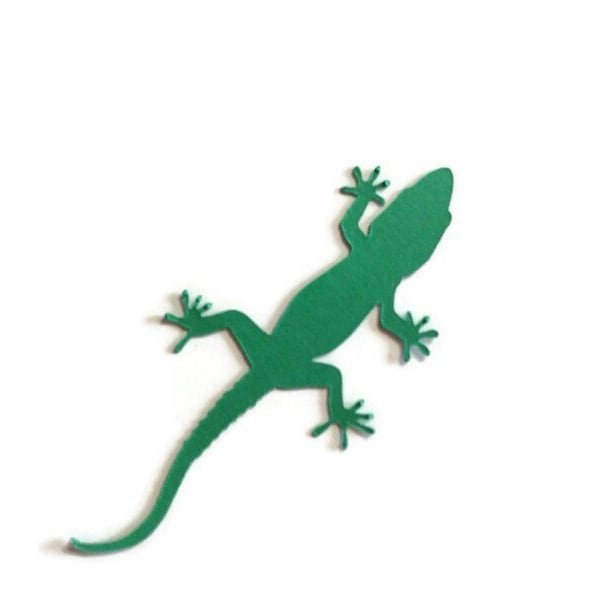 Gecko Lizard Die Cuts - Cardstock Scrapbooking Embellishments (6 Pieces)