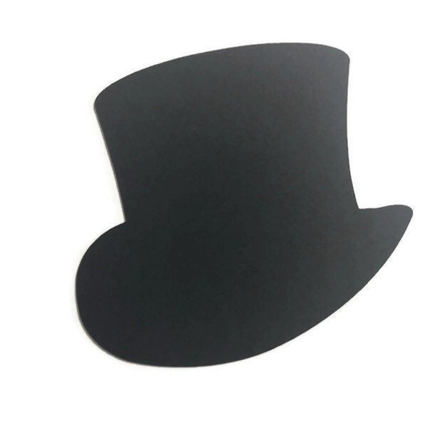 6 Pieces Top Hat Die Cuts Cardstock Scrapbooks Greeting Card Toppers Journals Embellishments
