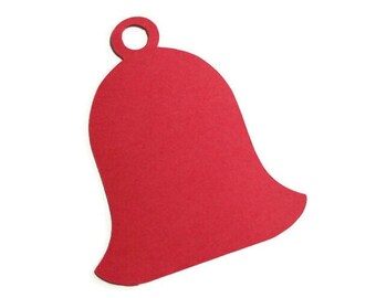 Bell Gift Tags, Price Tags Cardstock Die Cuts NO STRINGS (25 Pieces)