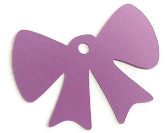 Bow Gift Tags, Price Tags Cardstock Die Cuts NO STRINGS (25 Pieces)