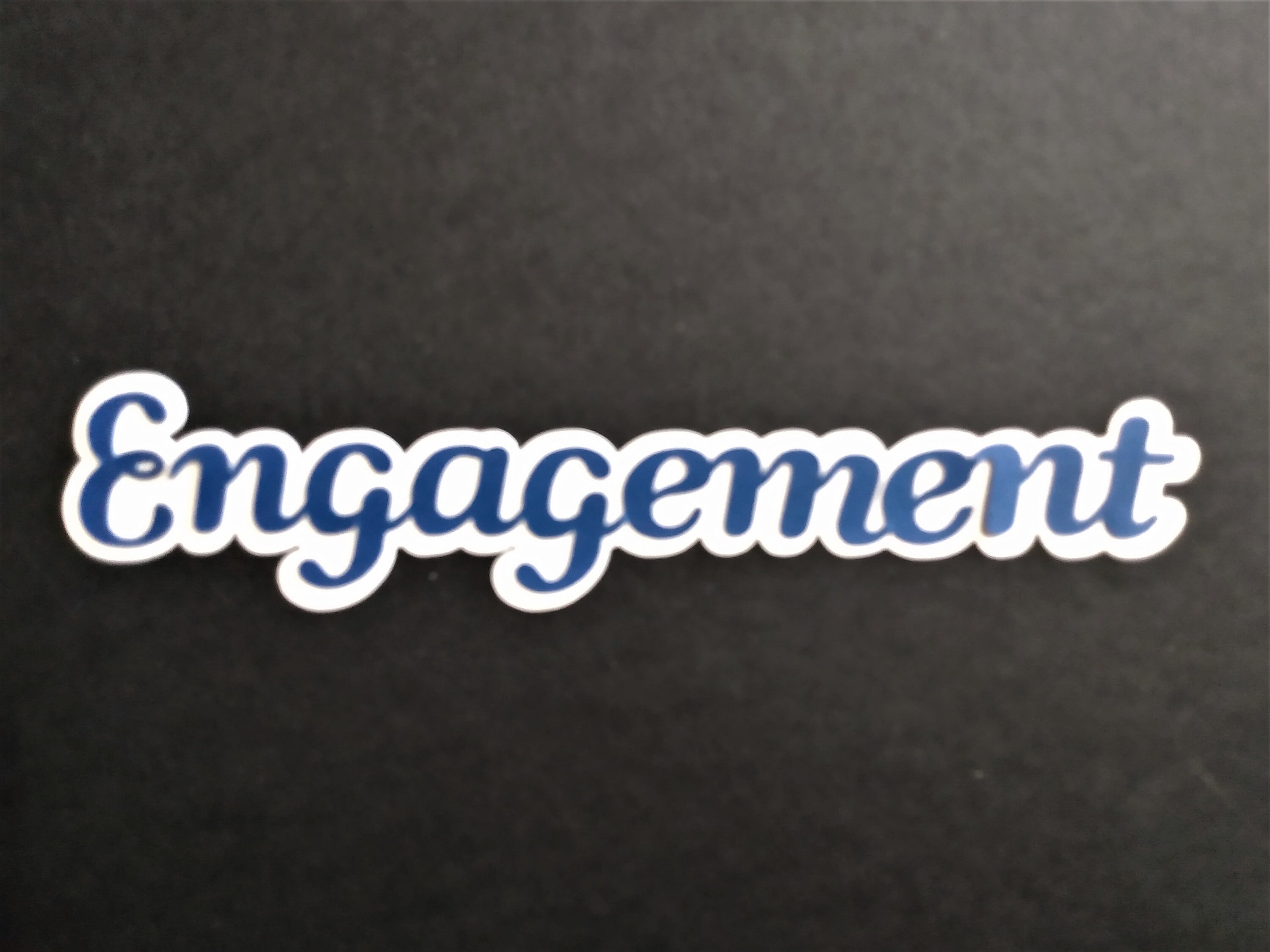 6 Pieces Engagement Die Cut Cardstock Layered Words Sentiments You Chose Colors