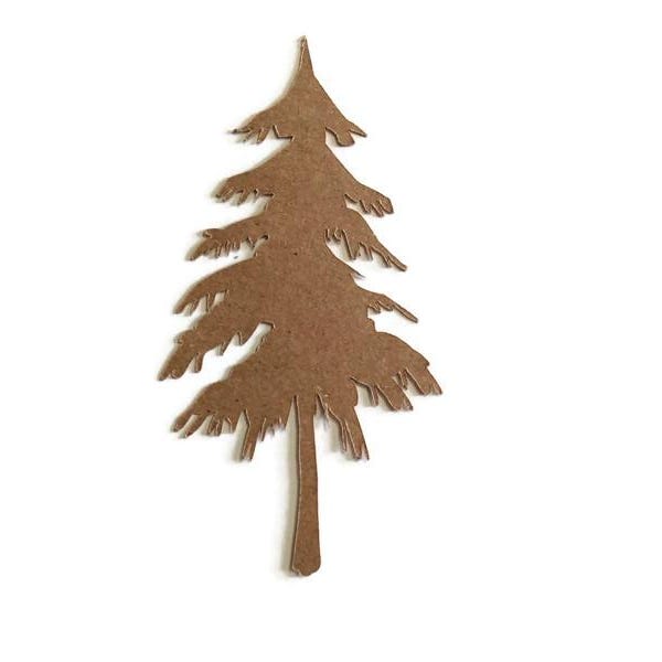 Fir Trees Die Cuts - Cardstock Scrapbooking Embellishments (6 Pieces)