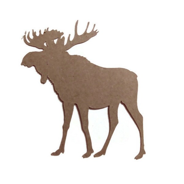 Moose Animals Die Cuts - Cardstock Scrapbooking Embellishments (6 Pieces)