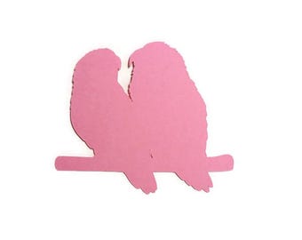 Love Birds on Branch Die Cuts - Cardstock Scrapbooking Embellishments (6 Pieces)
