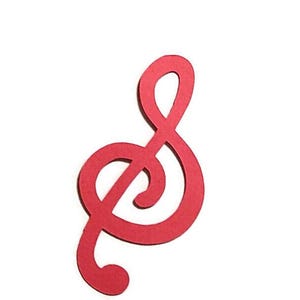 Music Note Die Cuts - Cardstock Scrapbooking Embellishments (6 Pieces)