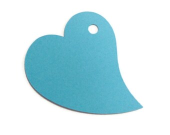 Heart Valentine Gift Tags, Price Tags Cardstock Die Cuts NO STRINGS (25 Pieces)