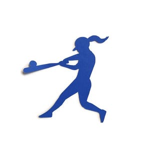 Softball Player Sports Die Cuts - Cardstock Scrapbooking Embellishments (6 Pieces)