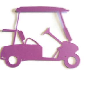6 Pieces Golf Cart Sports Cardstock Die Cuts You Chose Color & Size Scrapbook Embellishments