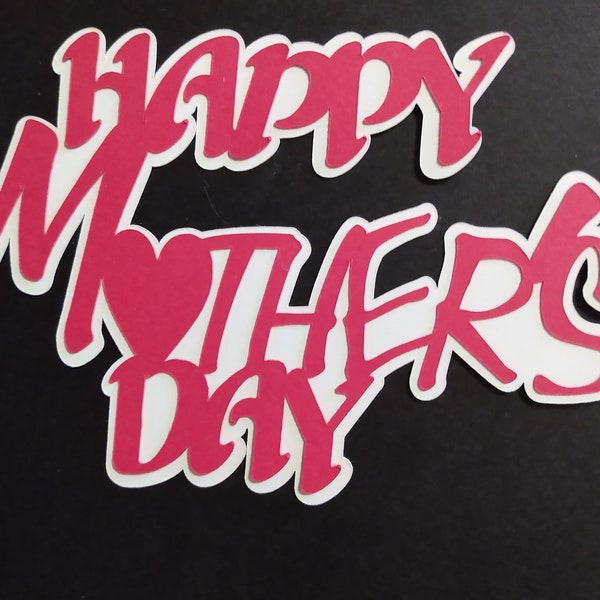 1 Piece Happy Mother's Day Assorted Layered Words 3" X 4 1/2" Overstock Sale