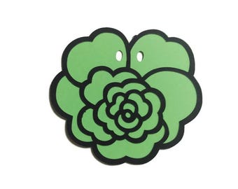 Flower Layered Gift Tags, Price Tags Cardstock Die Cuts NO STRINGS (25 Pieces)