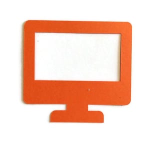 Computer Monitor Die Cuts: Cardstock Scrapbook Embellishments (6 Pieces)