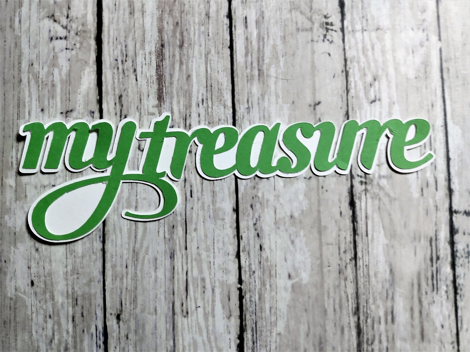 My Treasure Word Script SentimentsCardstock Die Etsy