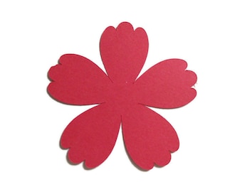 Flowers Die Cuts - Cardstock Scrapbooking Embellishments (6 Pieces)