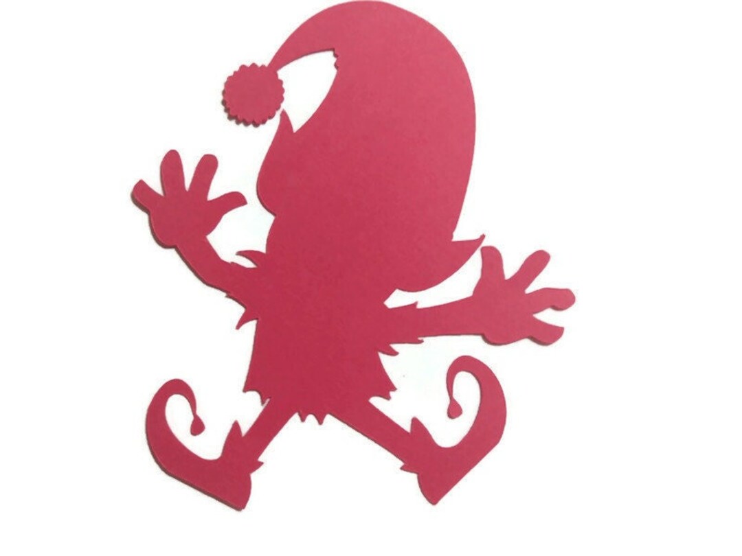 Die Cut Christmas Elf Cardstock 6 Pieces You Chose Color - Etsy