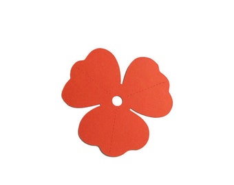 Flowers Die Cuts - Cardstock Scrapbooking Embellishments (6 Pieces)
