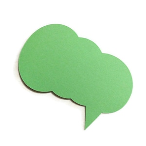 Speech Bubble Die Cuts - Cardstock Scrapbooking Embellishments (6 Pieces)