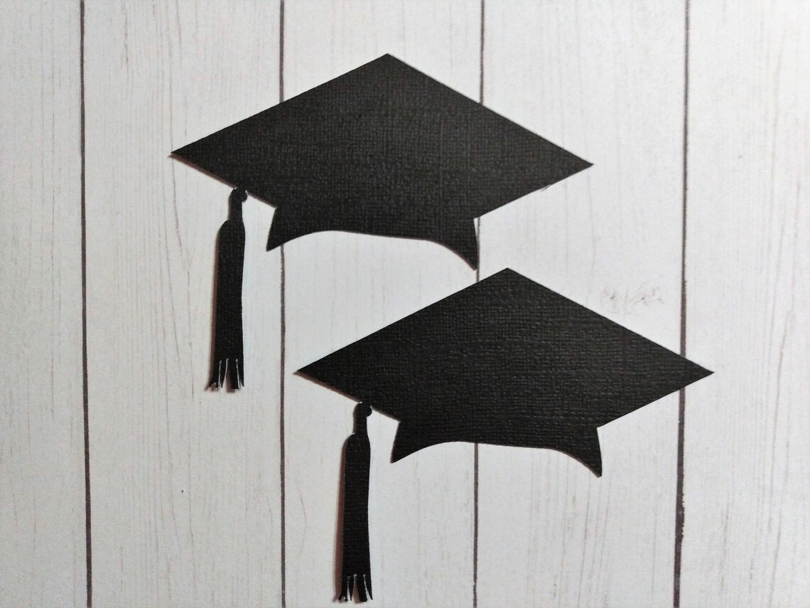 1pcGraduation Cap Black Cardstock Die Cut Embellishment Etsy