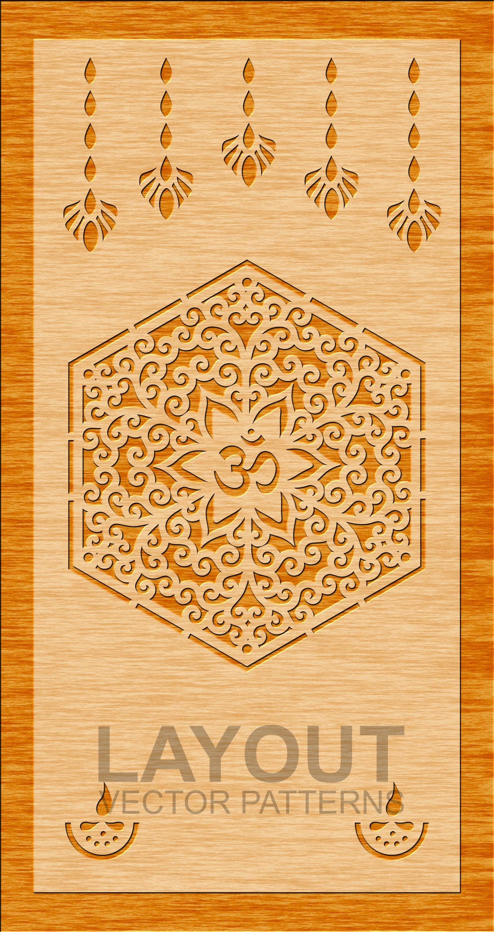 10 Temple Template, Wall Hanging, Partitions, Screen, Stencil, Laser ...