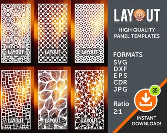 Raum-Teiler, Sichtschutz, Dekorplatte, Schablone, Wand Übergabe, Laser, Cnc, Plasma, Cricut schneiden Dateien Cdr, Dxf, AI, Eps, Svg, Jpg