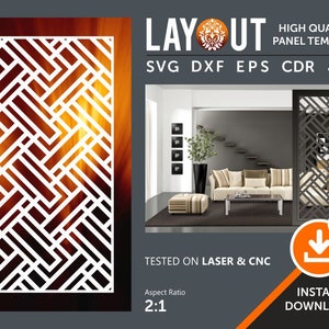 Room Divider, Decorative Panel, Wall Hanging, Privacy Screen, Stencil, Laser, Cnc, Plasma, Cricut File Cdr, Svg, Dxf, Eps, Ai, Jpg