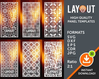 La chambre diviseur, protection écran, panneau décoratif, pochoir, Wall remettant, Laser, Cnc, Plasma, Cricut coupe fichiers Cdr, Svg, Dxf, AI, Eps, Jpg