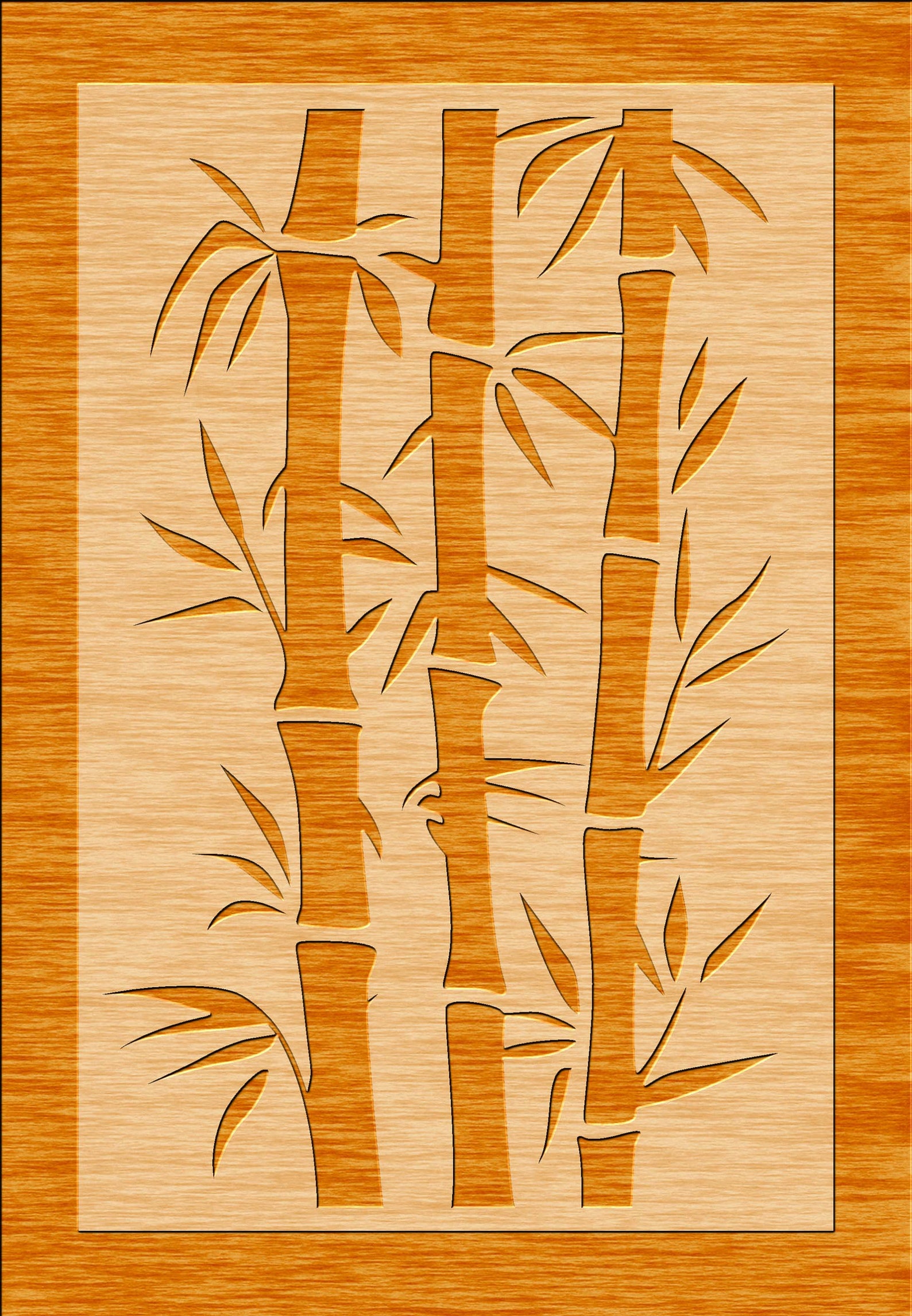 Bamboo Tree Panels Wall Panel Stencil Room Decor Tree Etsy