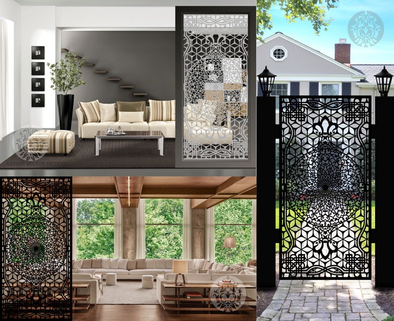 Room Divider Gate Grill Wall Hanging Privacy Screen Etsy