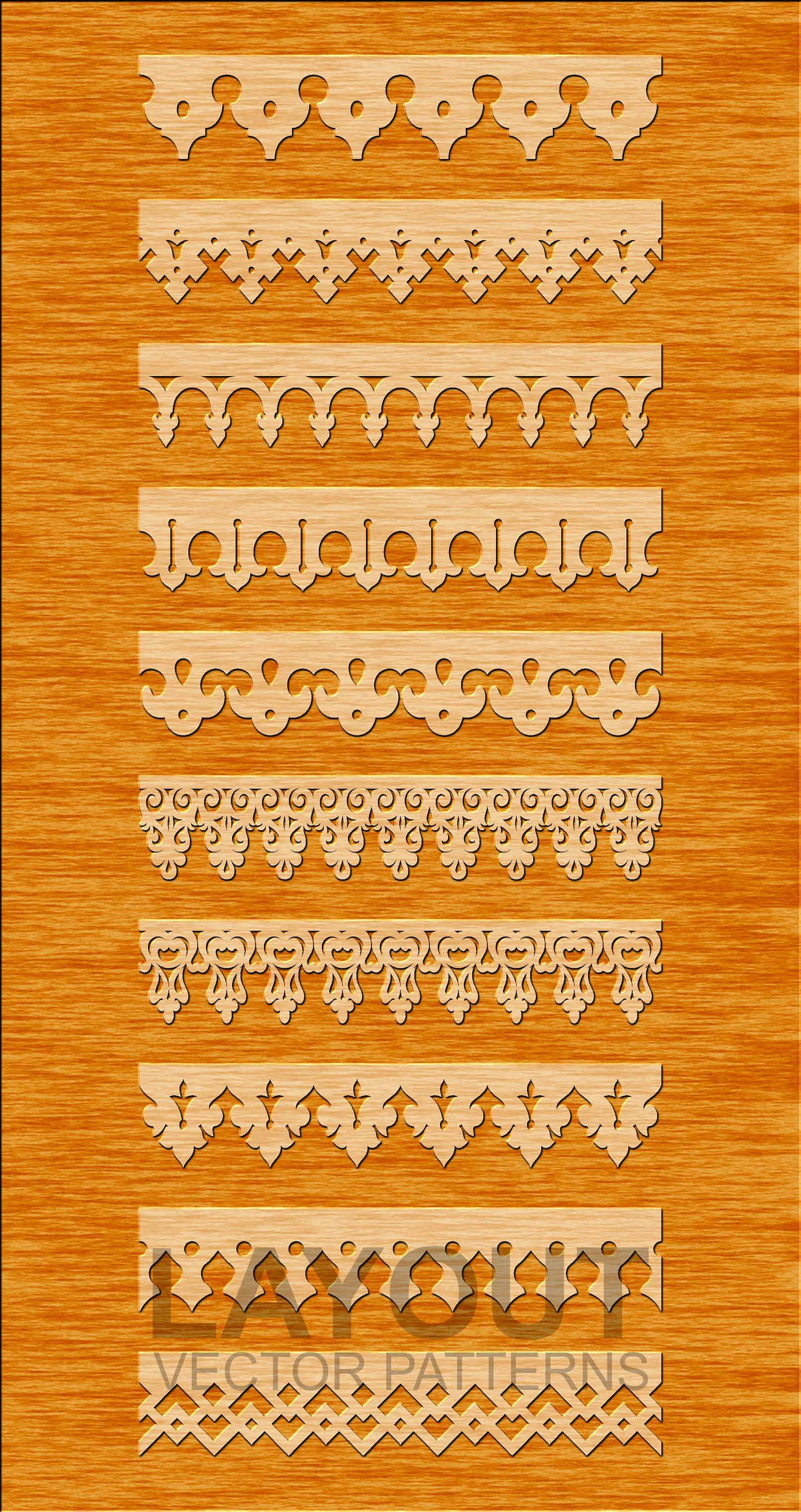 20 Seamless Border | Temple Border | Paper Cutting Border