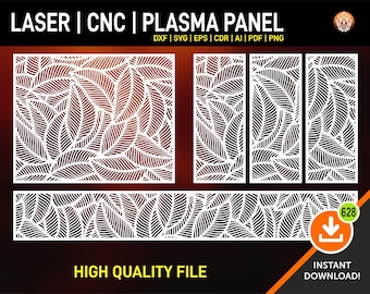Leaves, Room Divider, Partition, Screen, Metal Wall Art Laser, CNC, Plasma, Cricut  | dxf, svg, cdr, eps, png, ai files