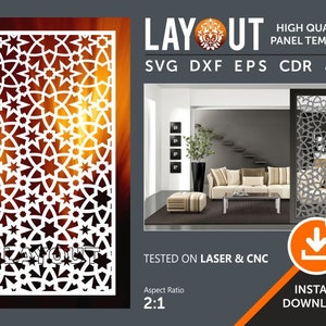 Arabic Room Divider, Gate Grill Panel,  Wall Hanging, Privacy Screen, Stencil, Laser, Cnc, Plasma, Cricut File Cdr, Svg, Dxf, Eps, Ai, Jpg