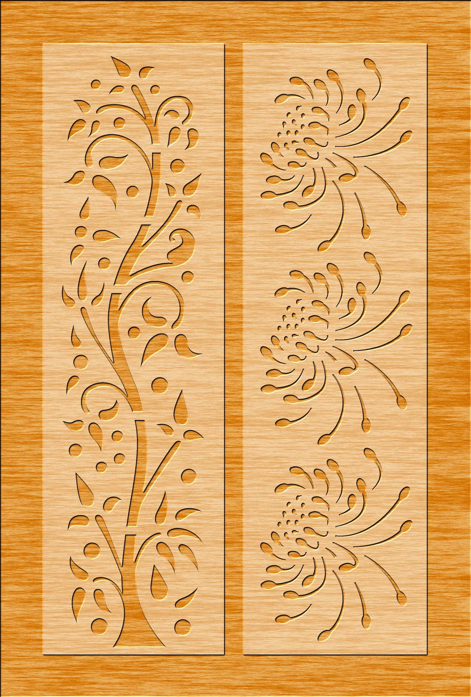 6 Decorative Panel Door Panels Stencil Privacy Screen Wall Etsy