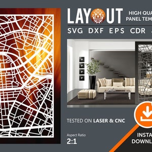 Room Divider, Decorative Panel, Wall Hanging, Privacy Screen, Stencil, Laser, Cnc, Plasma, Cricut File Cdr, Svg, Dxf, Eps, Ai, Jpg