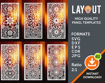 Zimmerteiler, Gate Grill Panel Datenschutz-Bildschirm, Schablone, Wandhanding, Laser, Cnc, Plasma, Cricut Schneiden Dateien Cdr, Svg, Dxf, AI, Eps, Jpg