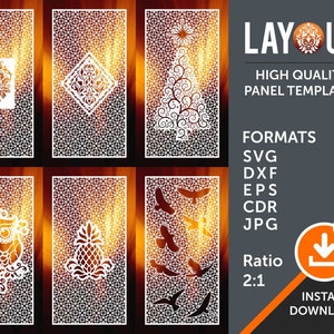 Room Divider, Privacy Screen, Decorative Panel, Stencil, Wall Handing, Laser, Cnc, Plasma, Cricut Cutting Files Cdr, Svg, Dxf, AI, Eps, Jpg