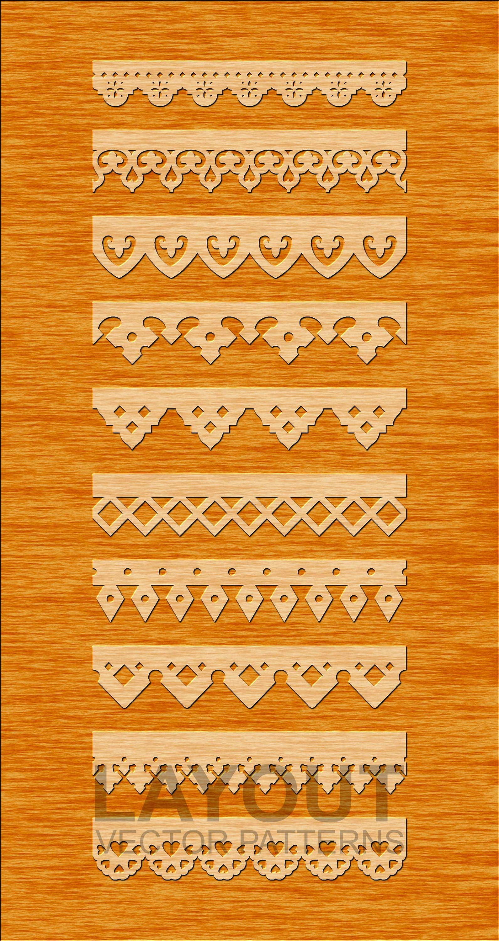 20 Seamless Border | Temple Border | Paper Cutting Border